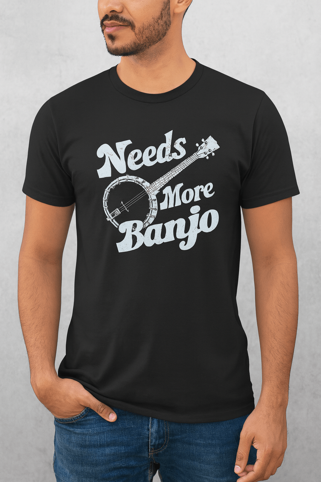 T-Shirt - Needs More Banjo | Music, Funny | Unisex Shirt, Ladies Tee, Tank Top, Long Sleeve, Sweatshirt, Hoodie, Kids from Crypto Zoo Tees