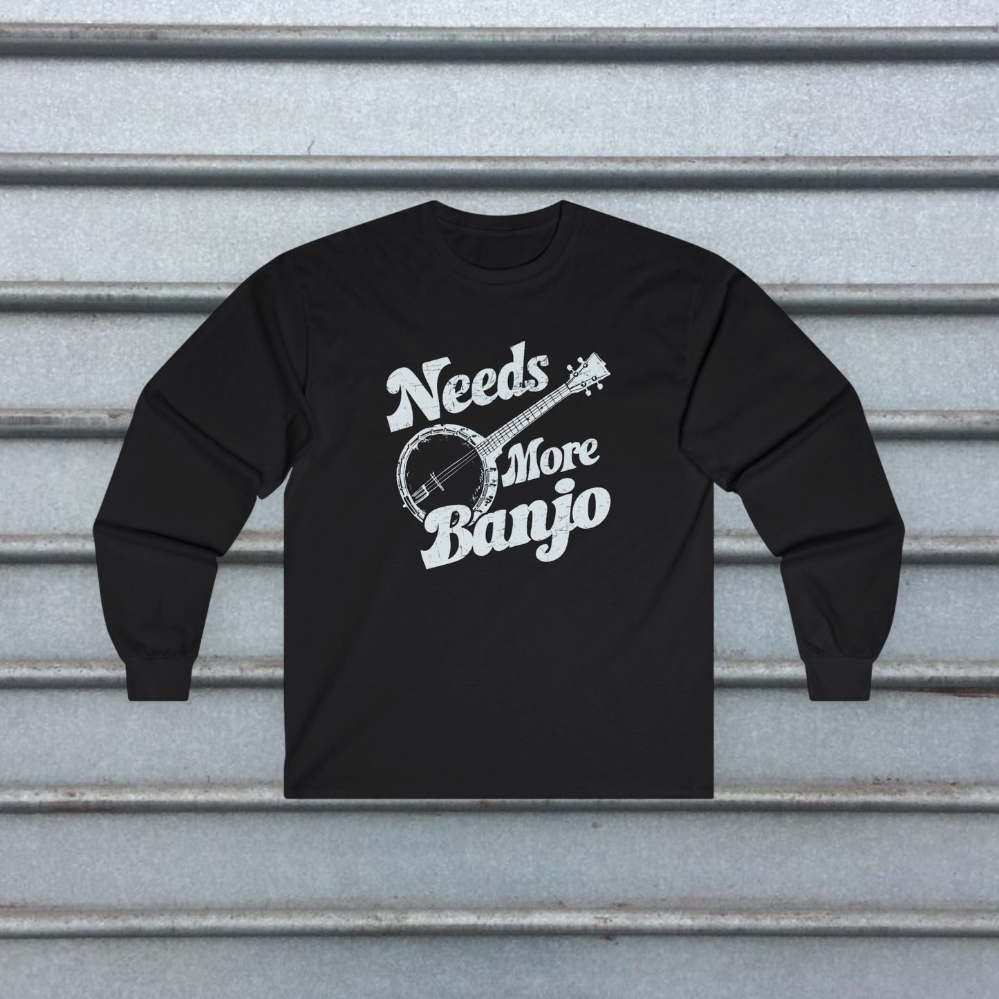 T-Shirt - Needs More Banjo | Music, Funny | Unisex Shirt, Ladies Tee, Tank Top, Long Sleeve, Sweatshirt, Hoodie, Kids from Crypto Zoo Tees