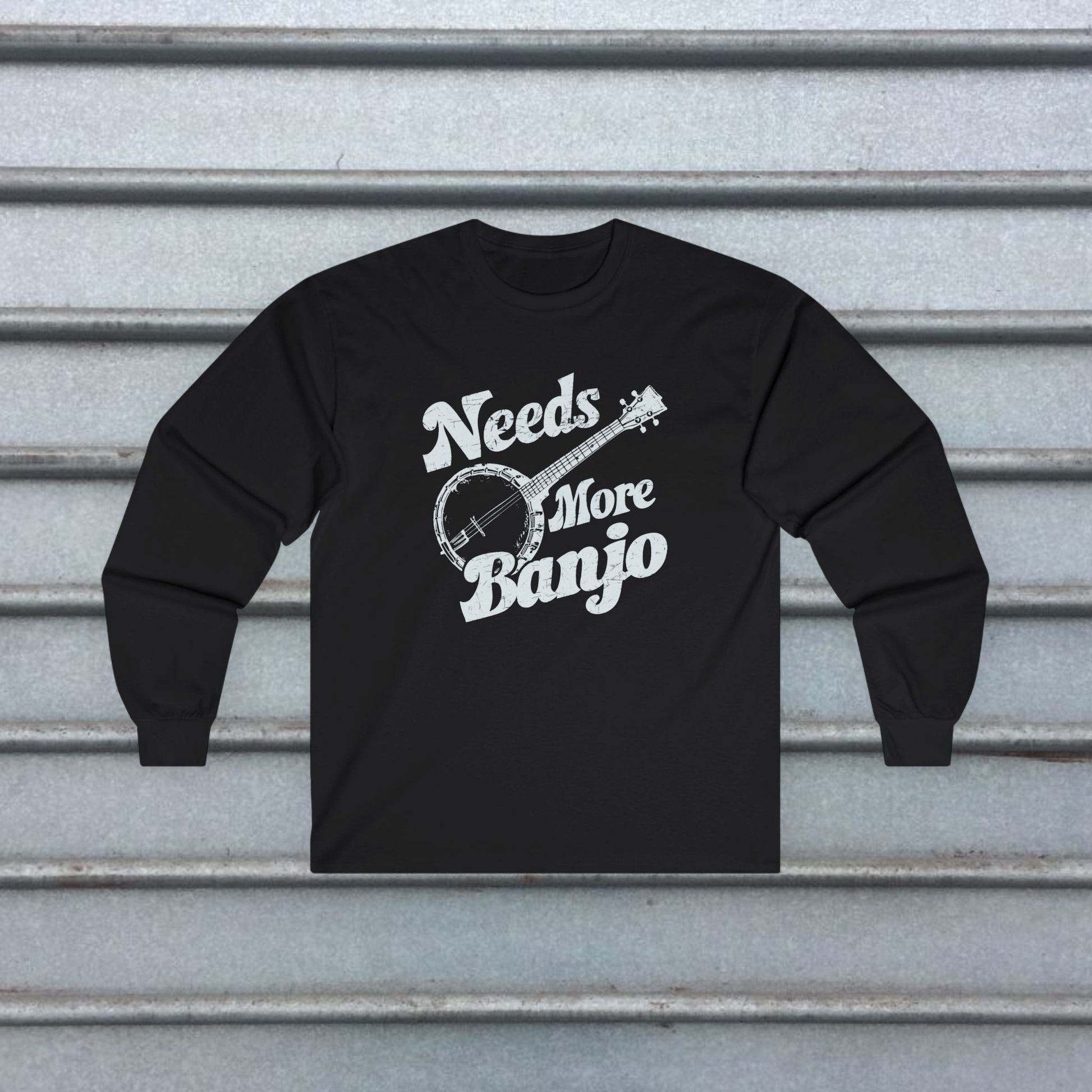 T-Shirt - Needs More Banjo | Music, Funny | Unisex Shirt, Ladies Tee, Tank Top, Long Sleeve, Sweatshirt, Hoodie, Kids from Crypto Zoo Tees