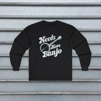 T-Shirt - Needs More Banjo | Music, Funny | Unisex Shirt, Ladies Tee, Tank Top, Long Sleeve, Sweatshirt, Hoodie, Kids from Crypto Zoo Tees