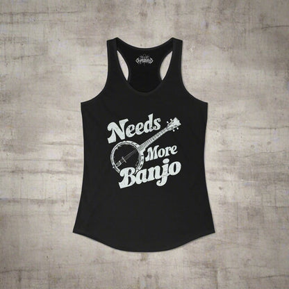 T-Shirt - Needs More Banjo | Music, Funny | Unisex Shirt, Ladies Tee, Tank Top, Long Sleeve, Sweatshirt, Hoodie, Kids from Crypto Zoo Tees