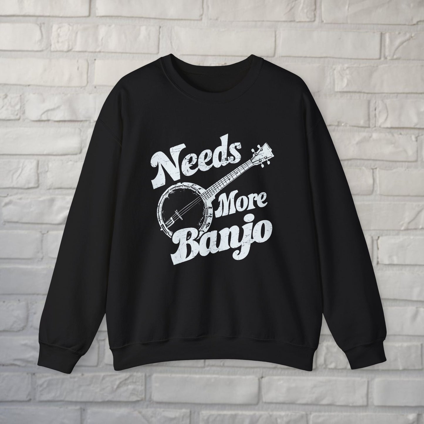 T-Shirt - Needs More Banjo | Music, Funny | Unisex Shirt, Ladies Tee, Tank Top, Long Sleeve, Sweatshirt, Hoodie, Kids from Crypto Zoo Tees