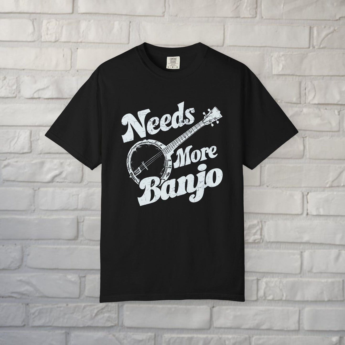 T-Shirt - Needs More Banjo | Music, Funny | Unisex Shirt, Ladies Tee, Tank Top, Long Sleeve, Sweatshirt, Hoodie, Kids from Crypto Zoo Tees