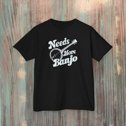 T-Shirt - Needs More Banjo | Music, Funny | Unisex Shirt, Ladies Tee, Tank Top, Long Sleeve, Sweatshirt, Hoodie, Kids from Crypto Zoo Tees