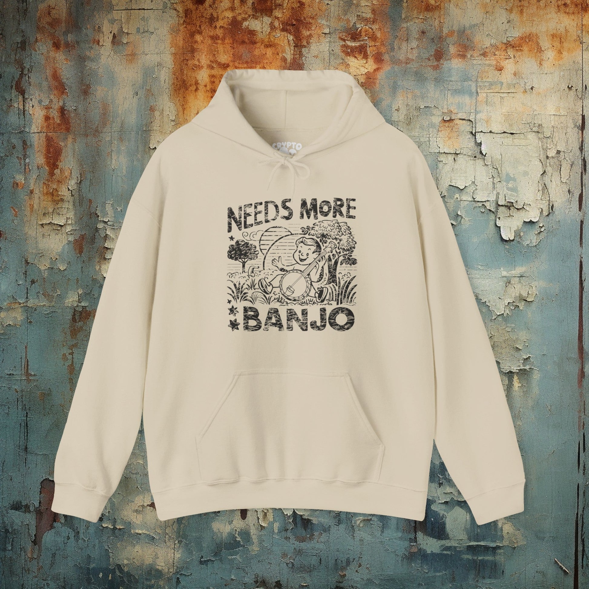 Hoodie - Needs More Banjo | Music | Hoodie | Hooded Sweatshirt from Crypto Zoo Tees