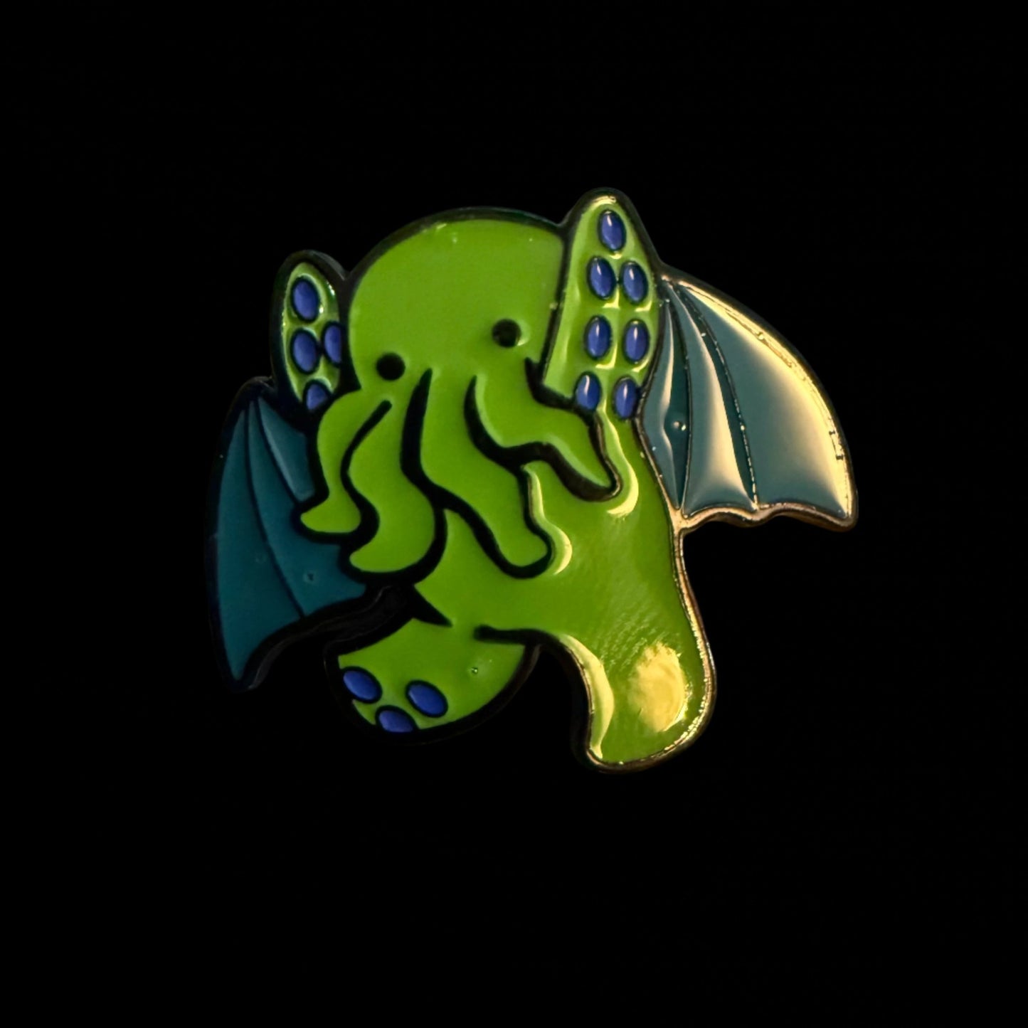  - Neon Cthulhu Enamel Pin | Pinback Button | Cryptids | Punk from Crypto Zoo Tees