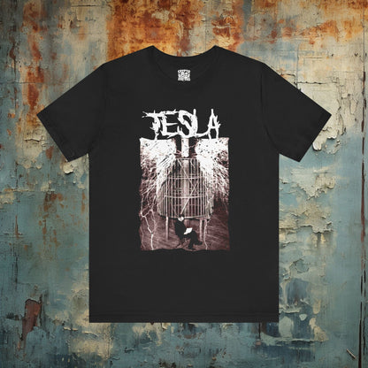 T - Shirt - Nicola Tesla Death Metal | Rock | Bella + Canvas Unisex T - shirt from Crypto Zoo Tees