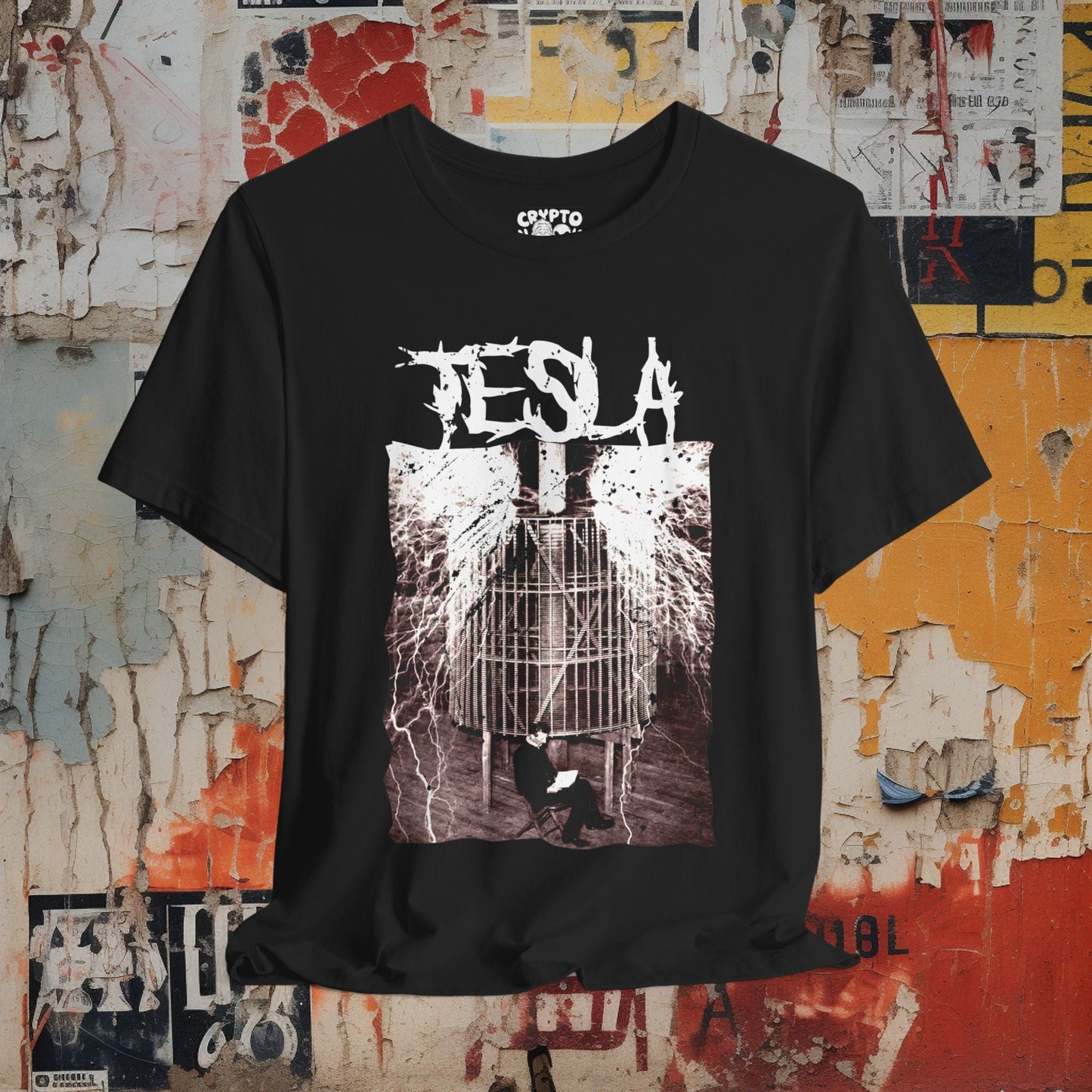 T - Shirt - Nicola Tesla Death Metal | Rock | Bella + Canvas Unisex T - shirt from Crypto Zoo Tees