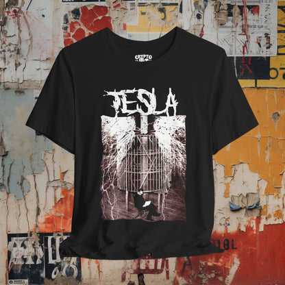 T - Shirt - Nicola Tesla Death Metal | Rock | Bella + Canvas Unisex T - shirt from Crypto Zoo Tees