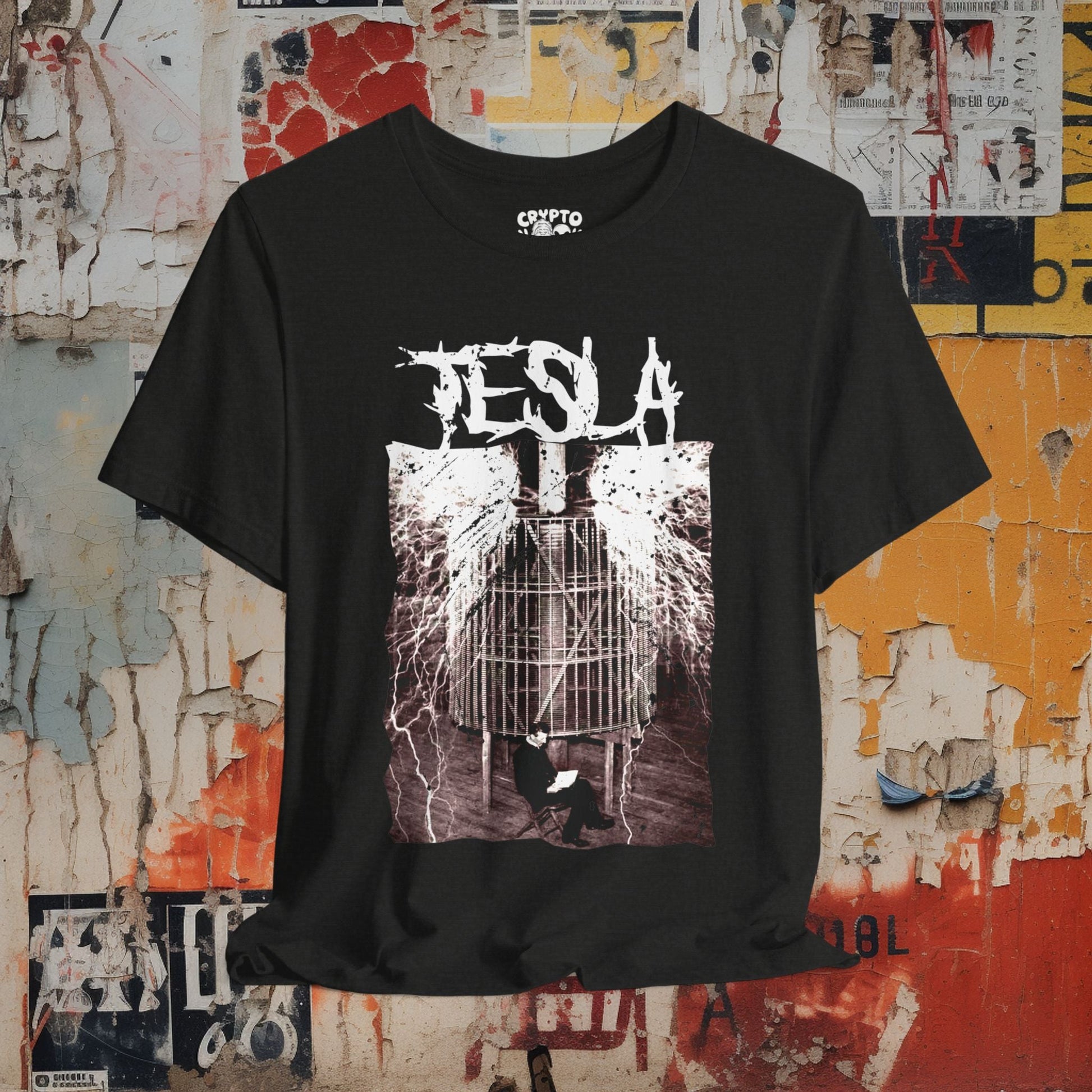 T - Shirt - Nicola Tesla Death Metal | Rock | Bella + Canvas Unisex T - shirt from Crypto Zoo Tees