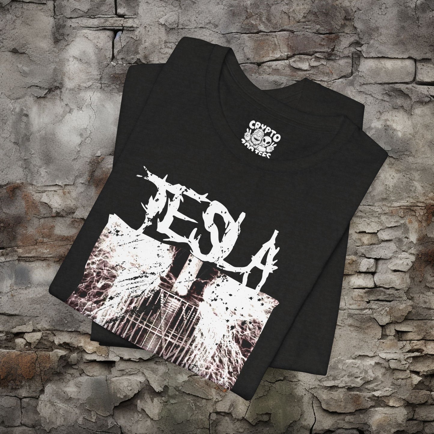 T - Shirt - Nicola Tesla Death Metal | Rock | Bella + Canvas Unisex T - shirt from Crypto Zoo Tees