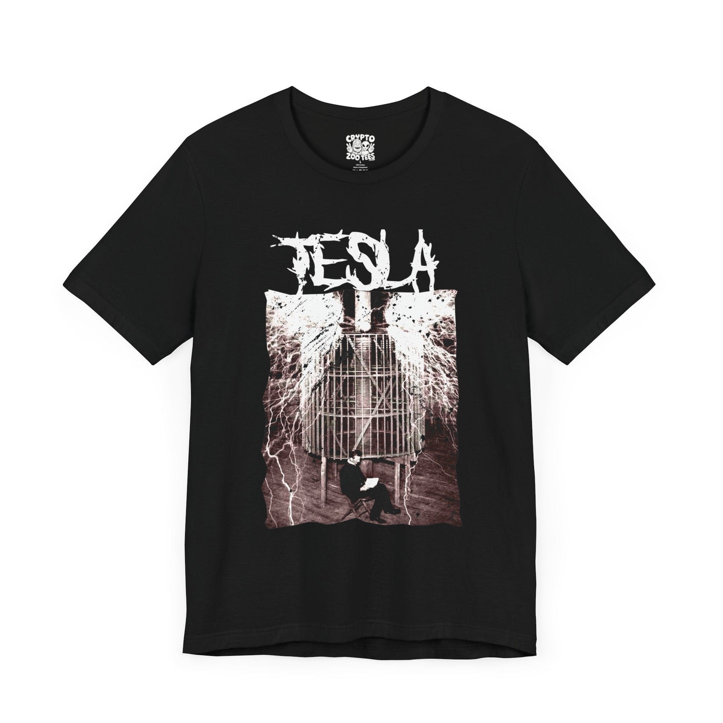 T - Shirt - Nicola Tesla Death Metal | Rock | Bella + Canvas Unisex T - shirt from Crypto Zoo Tees