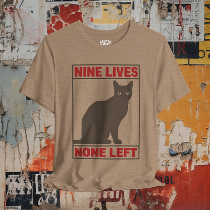 T-Shirt - Nine Lives None Left Cat T-shirt | Animals | Bella + Canvas Unisex T-shirt from Crypto Zoo Tees