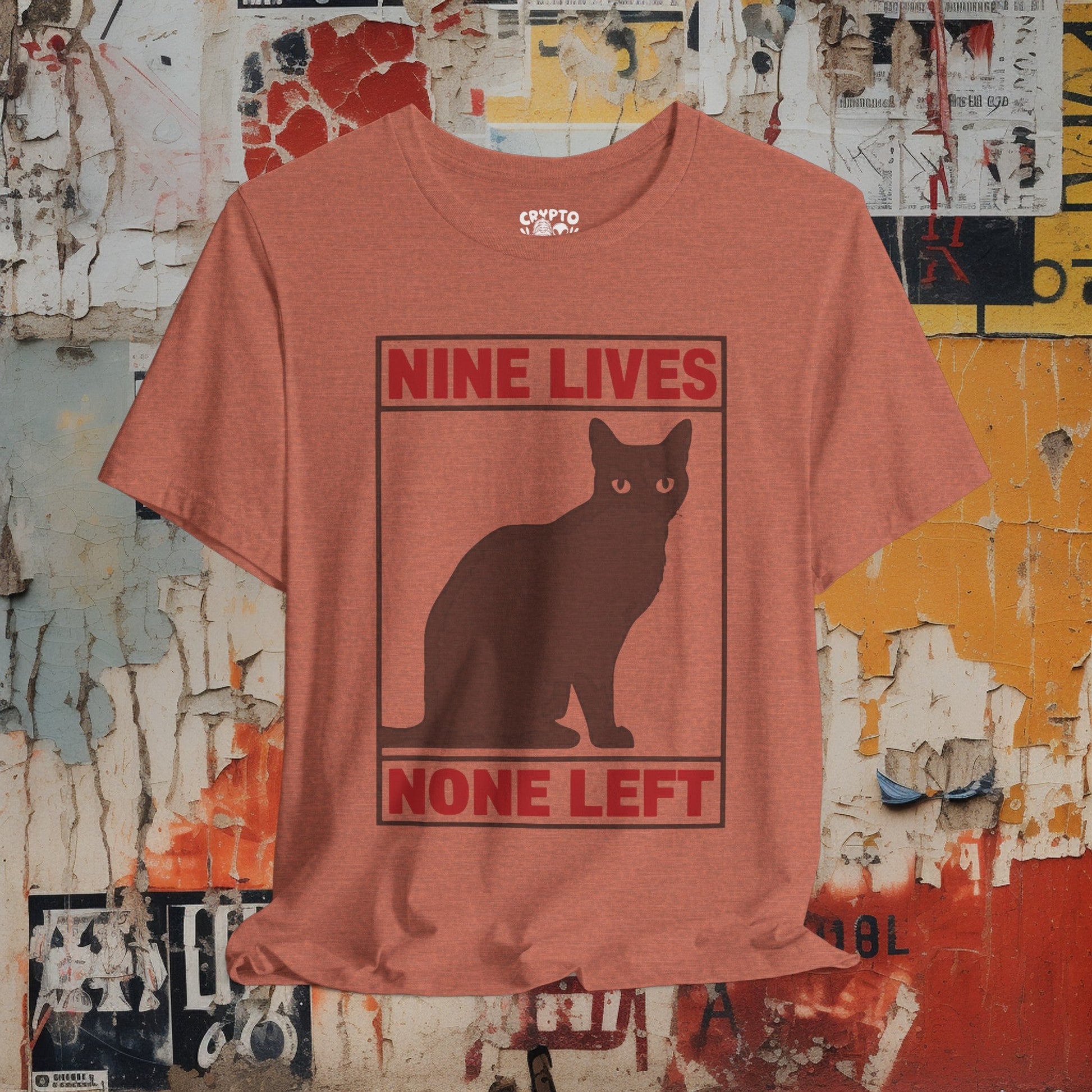 T-Shirt - Nine Lives None Left Cat T-shirt | Animals | Bella + Canvas Unisex T-shirt from Crypto Zoo Tees