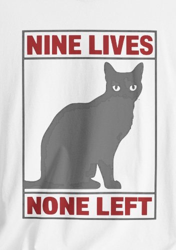 T-Shirt - Nine Lives None Left Cat T-shirt | Animals | Bella + Canvas Unisex T-shirt from Crypto Zoo Tees