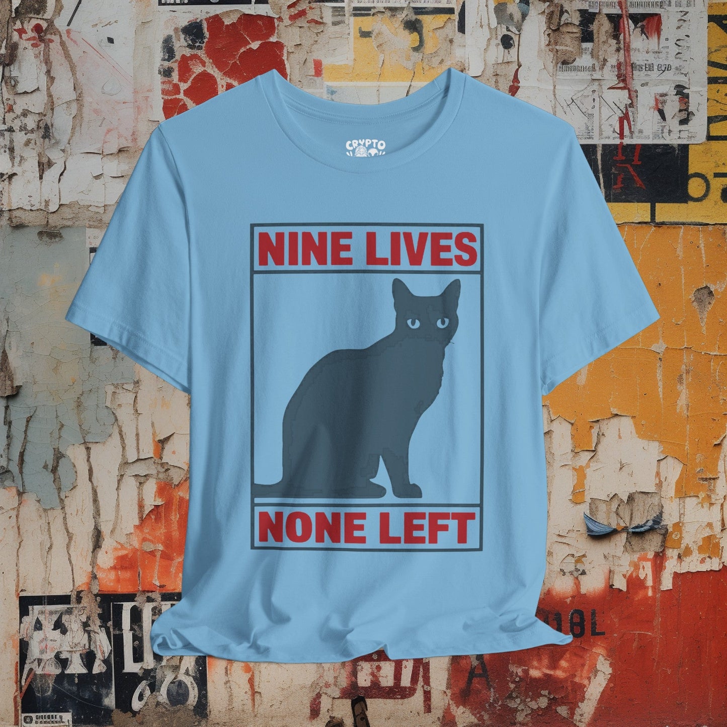 T-Shirt - Nine Lives None Left Cat T-shirt | Animals | Bella + Canvas Unisex T-shirt from Crypto Zoo Tees