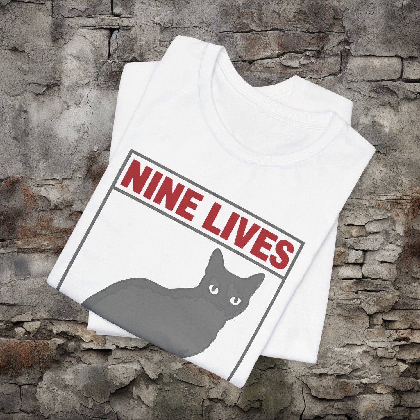 T-Shirt - Nine Lives None Left Cat T-shirt | Animals | Bella + Canvas Unisex T-shirt from Crypto Zoo Tees