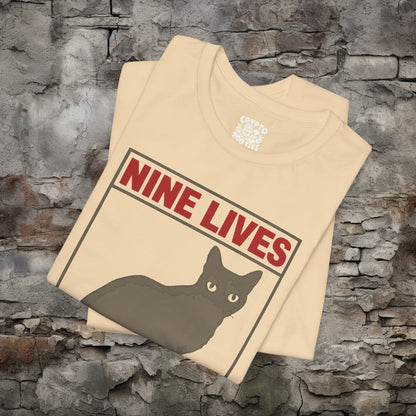 T-Shirt - Nine Lives None Left Cat T-shirt | Animals | Bella + Canvas Unisex T-shirt from Crypto Zoo Tees