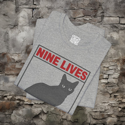 T-Shirt - Nine Lives None Left Cat T-shirt | Animals | Bella + Canvas Unisex T-shirt from Crypto Zoo Tees