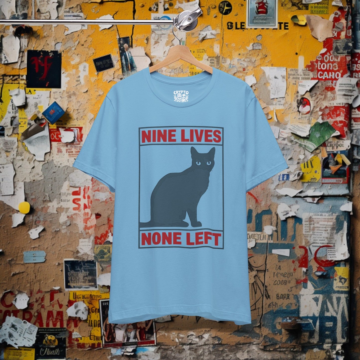 T-Shirt - Nine Lives None Left Cat T-shirt | Animals | Bella + Canvas Unisex T-shirt from Crypto Zoo Tees