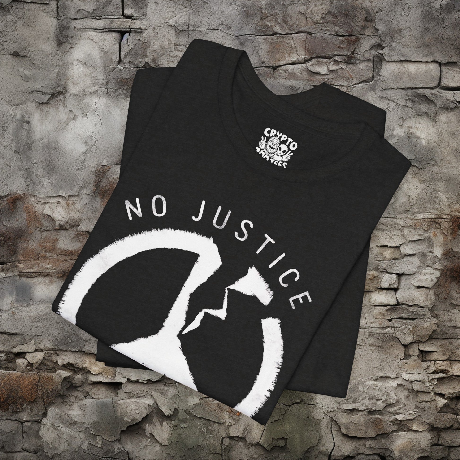 T-Shirt - No Justice No Peace Punk Protest Tee | Bella + Canvas Unisex T-shirt from Crypto Zoo Tees