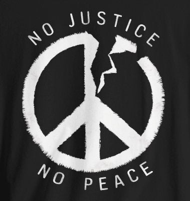 T-Shirt - No Justice No Peace Punk Protest Tee | Bella + Canvas Unisex T-shirt from Crypto Zoo Tees