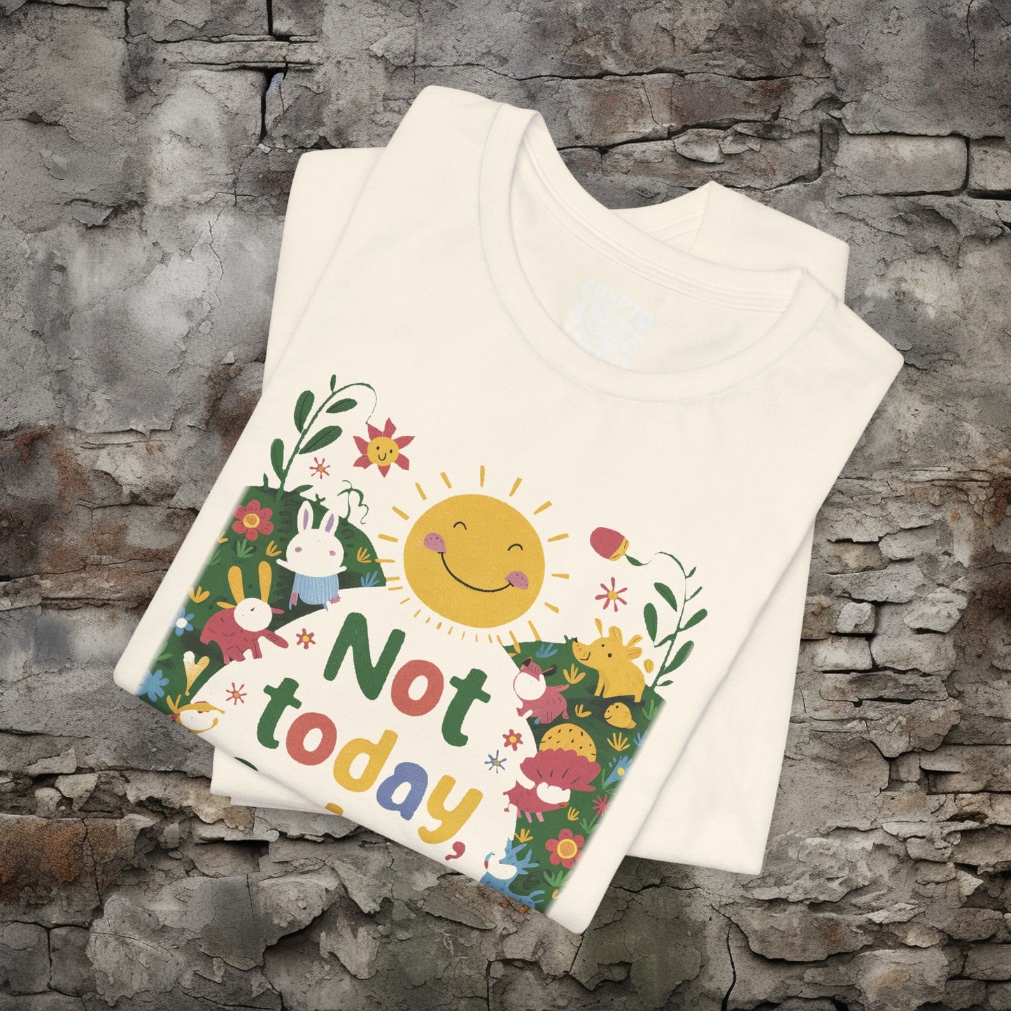 T-Shirt - Not Today Satan Childrens Book Tee | Bella + Canvas Unisex T-shirt from Crypto Zoo Tees