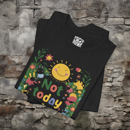 T-Shirt - Not Today Satan Childrens Book Tee | Bella + Canvas Unisex T-shirt from Crypto Zoo Tees