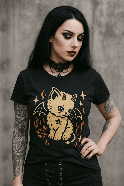 T-Shirt - Occult Cat Shirt | Unisex T-shirt | Cats, Halloween | Goth/Gothic | Pullover Hoodie from Crypto Zoo Tees
