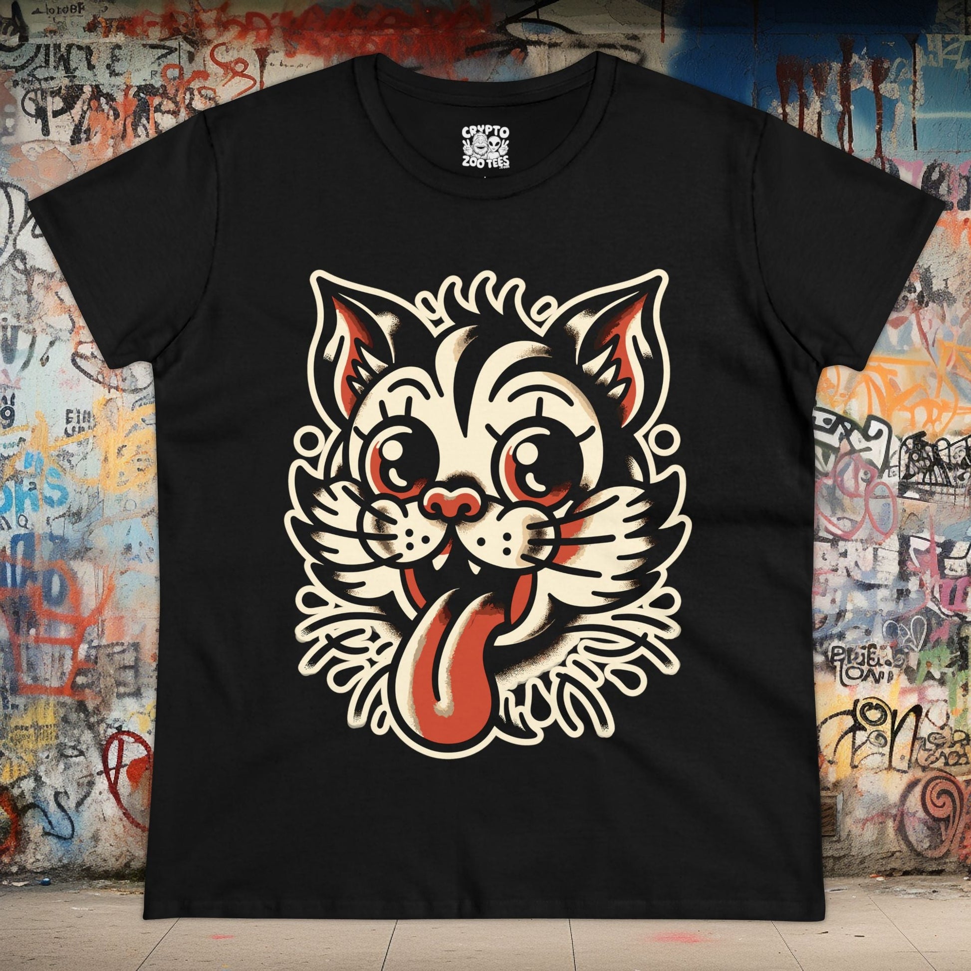 T-Shirt - Old School Cat ladies - swift - of from Crypto Zoo Tees