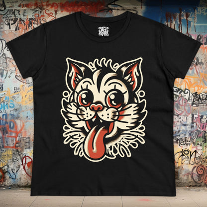 T-Shirt - Old School Cat ladies - swift - of from Crypto Zoo Tees