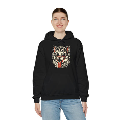 Hoodie - Old School Cat Single Sided Hoodie from Crypto Zoo Tees