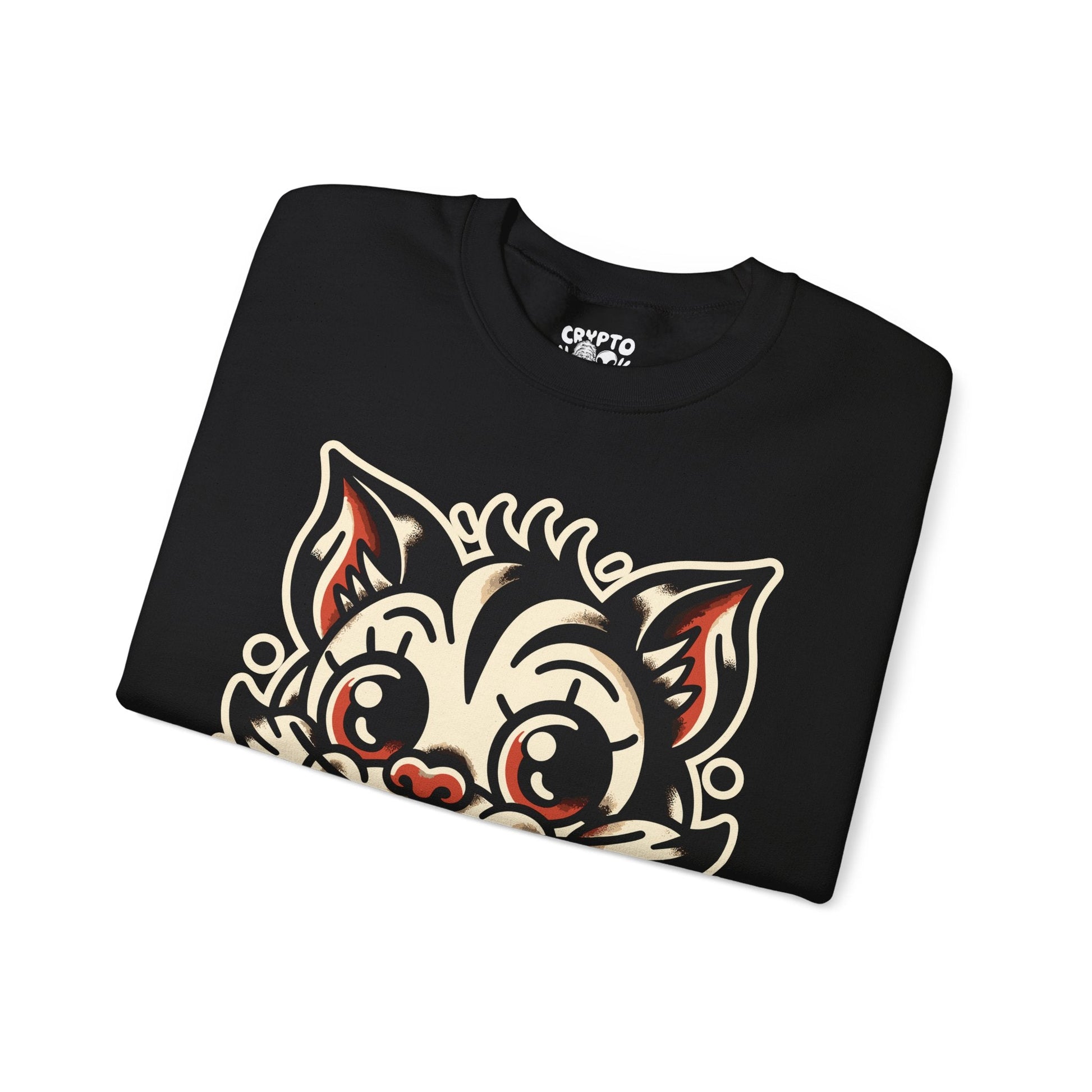 Sweatshirt - Old School Cat Sweatshirt from Crypto Zoo Tees