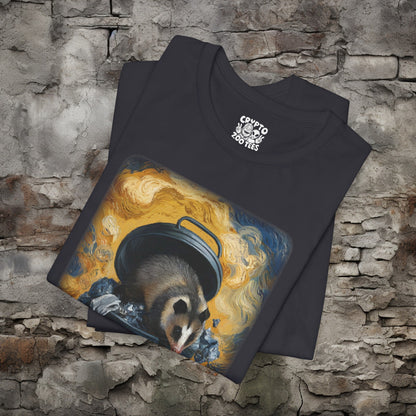 Opposum Eating Trash Van Gogh Shirt | Bella+Canvas Tee | Funny Artist Shirt - Crypto Zoo Tees - T-Shirt