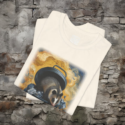 Opposum Eating Trash Van Gogh Shirt | Bella+Canvas Tee | Funny Artist Shirt - Crypto Zoo Tees - T-Shirt