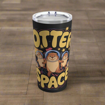 Mug - Otter Space Cute Funny Astronaut Otter | 20oz Tumbler | Double Insulated Cup from Crypto Zoo Tees