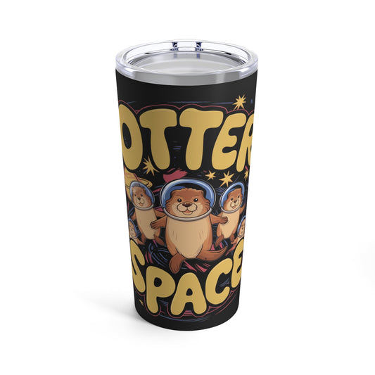 Mug - Otter Space Cute Funny Astronaut Otter | 20oz Tumbler | Double Insulated Cup from Crypto Zoo Tees