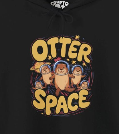 Hoodie - Otter Space Cute Funny Astronaut Otter Tee | Hoodie | Hooded Sweatshirt from Crypto Zoo Tees