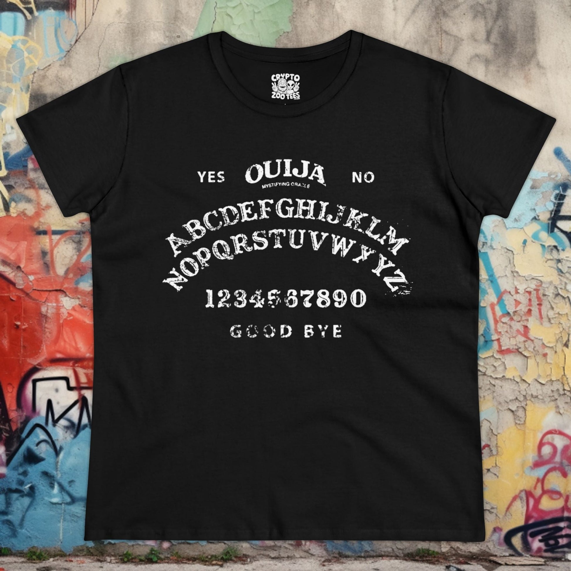 T-Shirt - Ouija Board Ladies T-Shirt | Ladies Tee | Paranormal, Halloween, Spiritual | Goth, Gothic from Crypto Zoo Tees