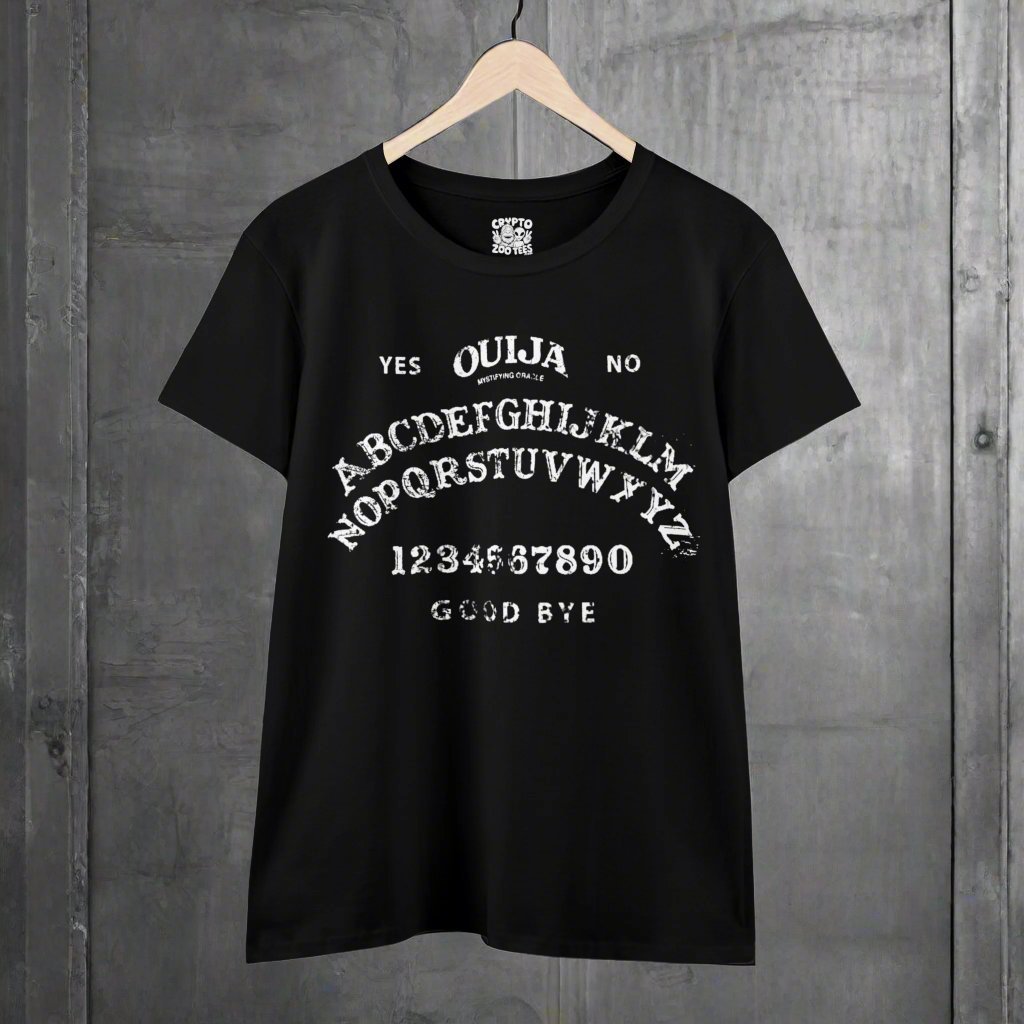 T-Shirt - Ouija Board Ladies T-Shirt | Ladies Tee | Paranormal, Halloween, Spiritual | Goth, Gothic from Crypto Zoo Tees