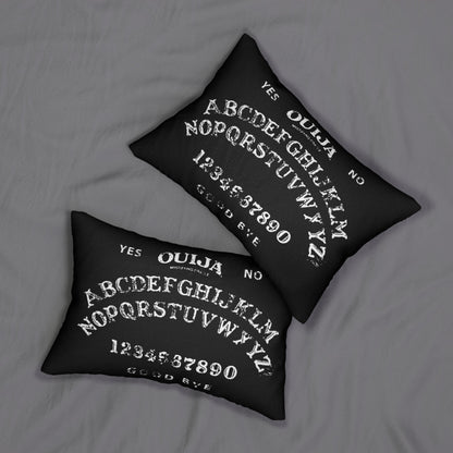 Home Decor - OUIJA BOARD PILLOW | Gothic Paranormal Decor | Occult Witch | Spun Polyester Lumbar Pillow | Pillow Included! from Crypto Zoo Tees