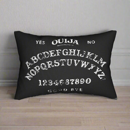 Home Decor - OUIJA BOARD PILLOW | Gothic Paranormal Decor | Occult Witch | Spun Polyester Lumbar Pillow | Pillow Included! from Crypto Zoo Tees