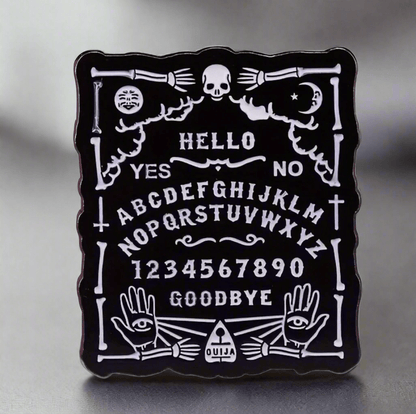  - Ouija Board Pinback Button | Pinback Button | Ghosts & Paranormal, Funny | Goth, Retro & Vintage from Crypto Zoo Tees