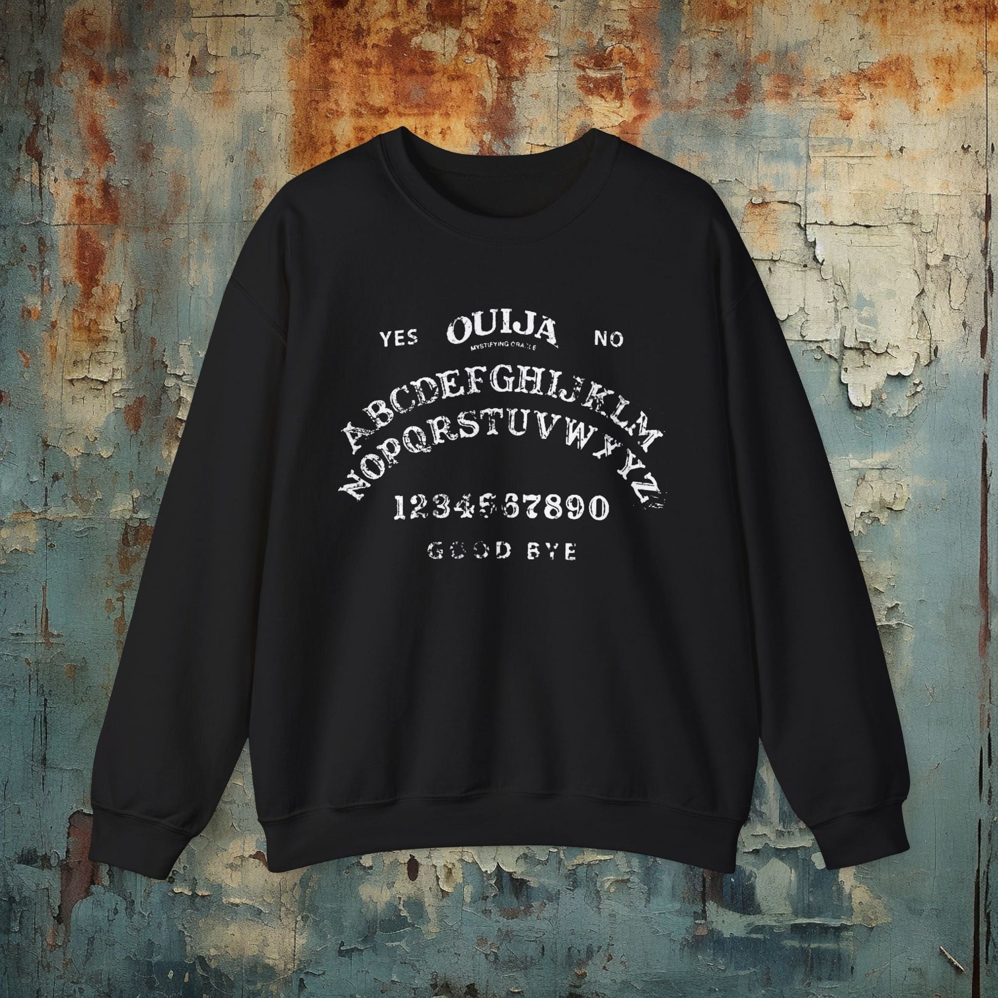 Sweatshirt - Ouija Board Sweatshirt | Sweatshirt | Paranormal, Halloween, Spiritual | Goth, Gothic from Crypto Zoo Tees