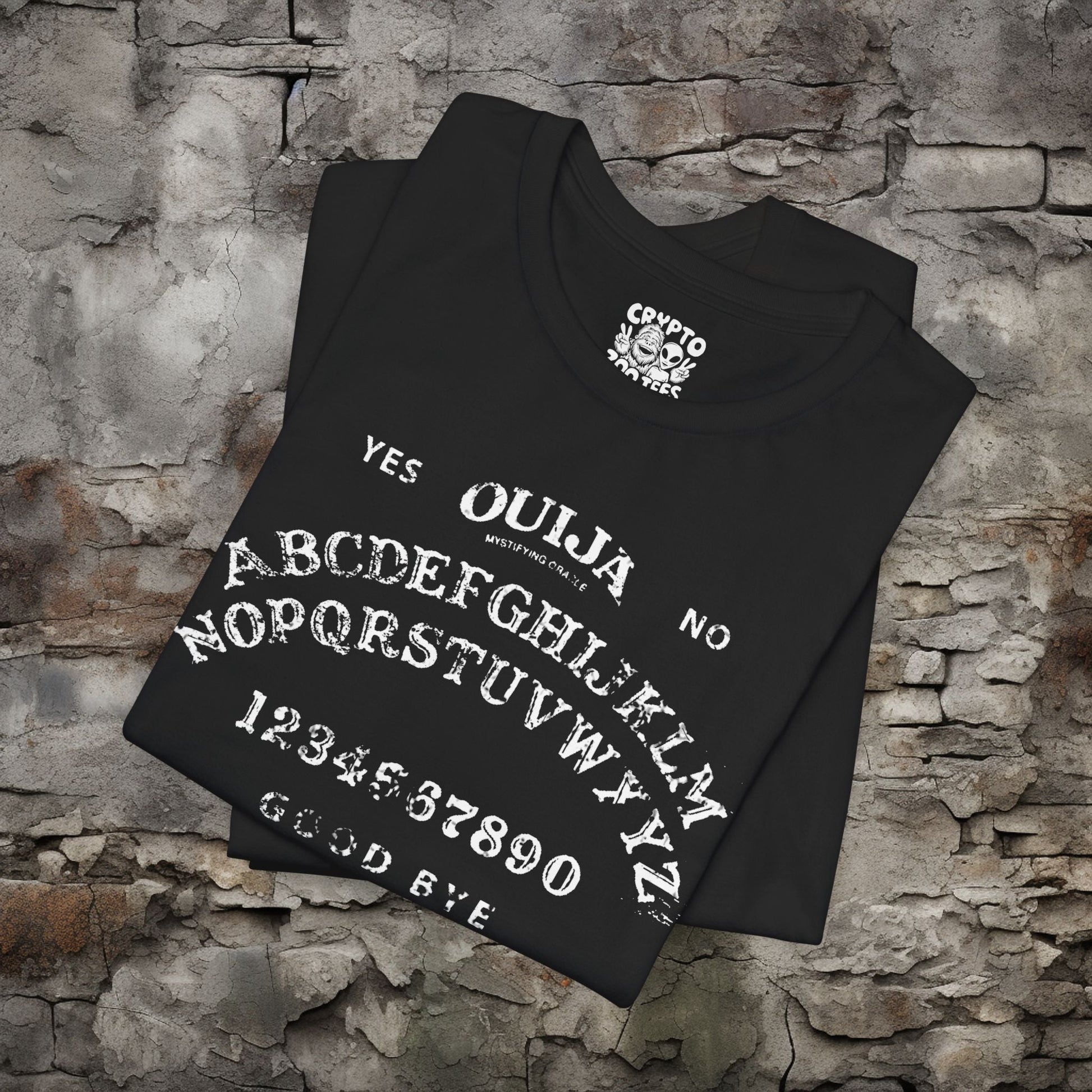 T-Shirt - Ouija Board Unisex T-Shirt | Unisex T-Shirt | Spiritual, Paranormal, Halloween | Goth, Gothic from Crypto Zoo Tees