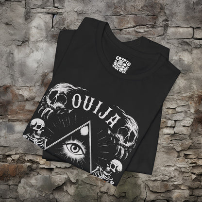 Ouija - Let's Open Portals Funny Gothic Tee | Bella + Canvas Unisex T-shirt - Crypto Zoo Tees - T-Shirt