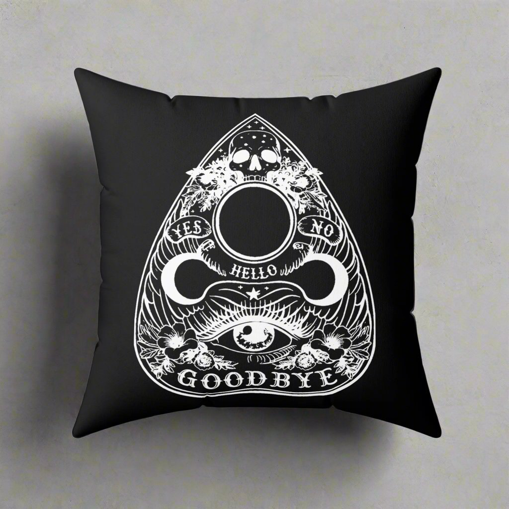 Home Decor - Ouija Planchet | Gothic Decor | Spun Polyester Pillow | Pillow Included! from Crypto Zoo Tees