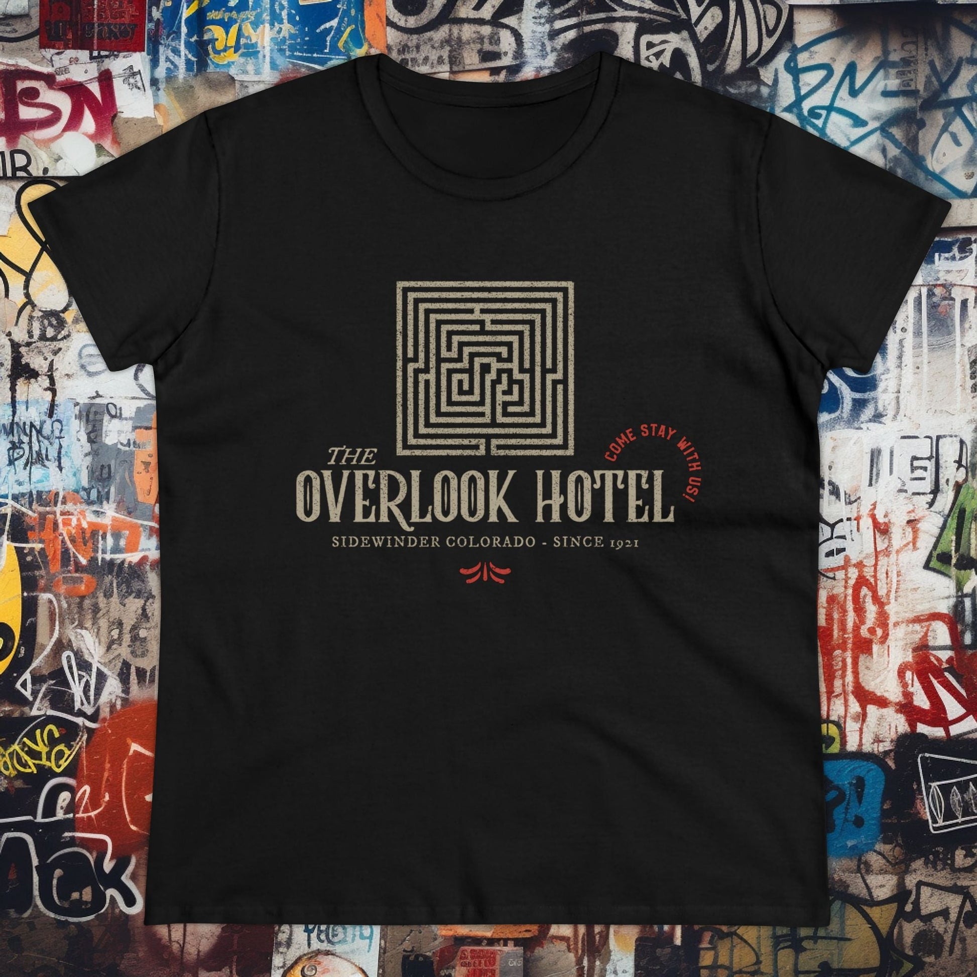 T - Shirt - Overlook Hotel - Stephen King Shining | Women's T - Shirt | Cotton Tee from Crypto Zoo Tees