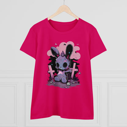 T-Shirt - Pastel Goth Death Bunny | Women's T-Shirt | Cotton Ladies Tee from Crypto Zoo Tees