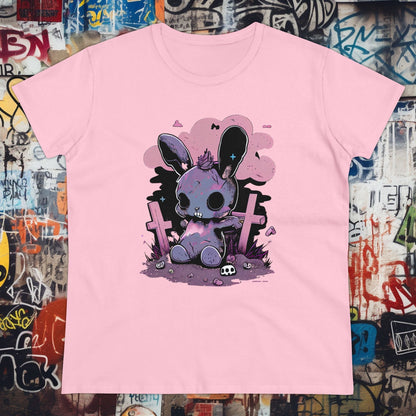 T-Shirt - Pastel Goth Death Bunny | Women's T-Shirt | Cotton Ladies Tee from Crypto Zoo Tees